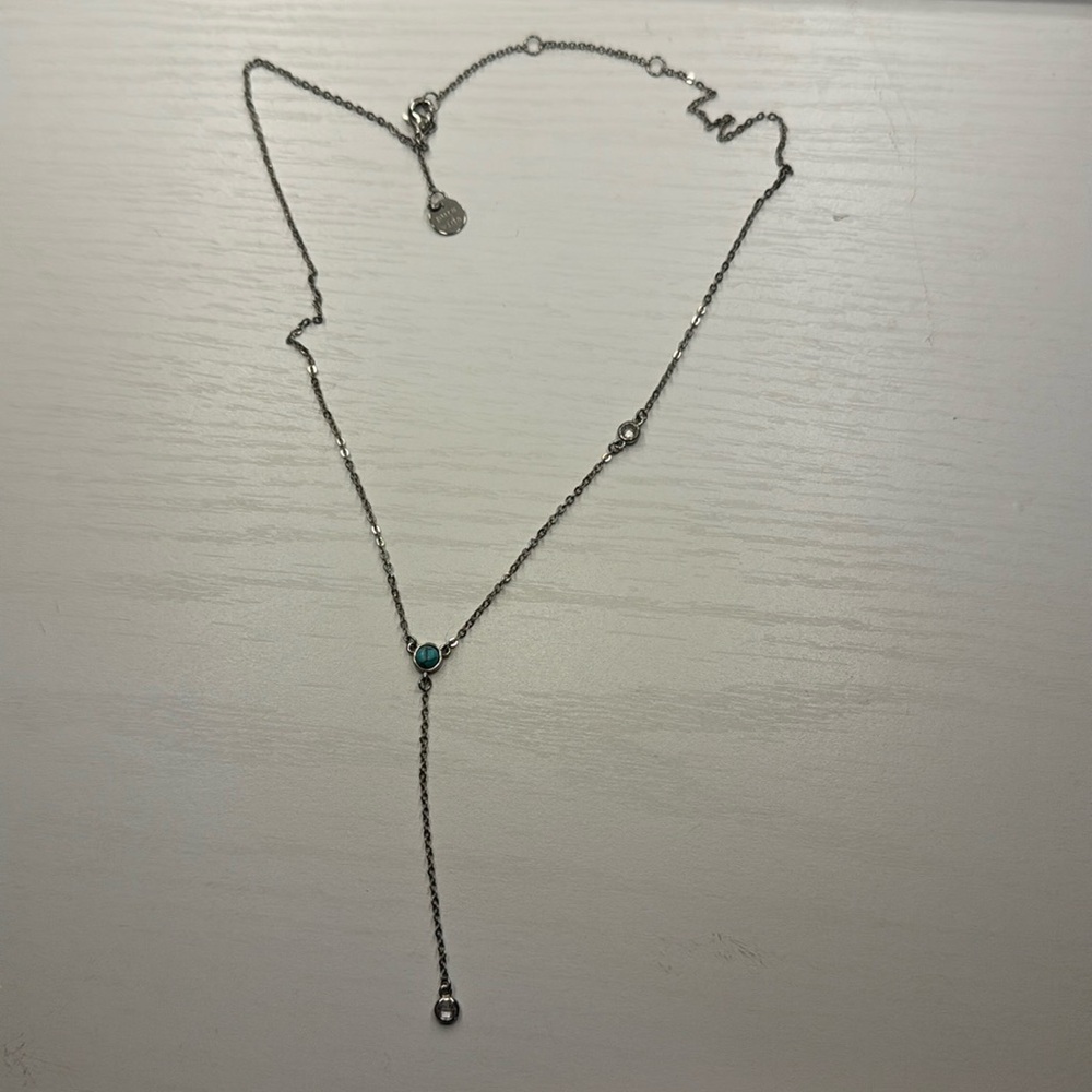 Pura Vida Silver Necklace With Turquoise Stone
